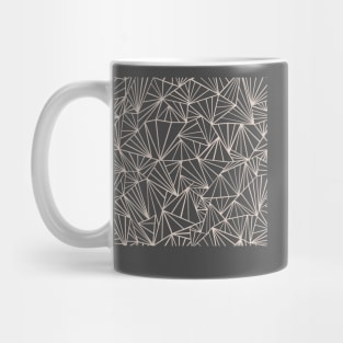 Abstract Fan Grey Cream Mug